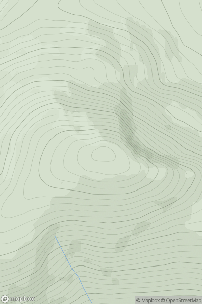 Thumbnail image for Creag Dubh [Killilan to Inverness] showing contour plot for surrounding peak